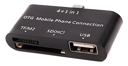 DuraGadget 4+1 in 1 Karten-Lesegerät für Samsung Galaxy Tab A 10.1 SM-T580 Wi-Fi / T585 LTE / Samsung Galaxy Tab A 9.7 Wi-Fi SM-T550NZKADBT / Samsung Galaxy Tab A 9.7 LTE SM-T555NZWADBT Tablets - 7