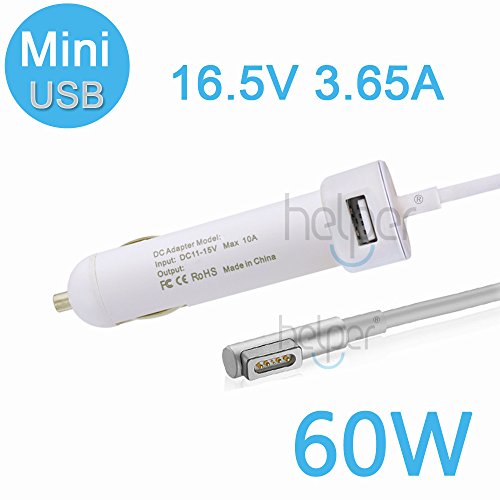 World Debut Mini 16,5 V 3,65 A 60 W DC Auto Ladegerät Für Mac Book magsafe1 A1278 A1181 A1184 A1344 A1330 A1342 33 cm KFZ Adapter Pro USB Prot 5 V 2.1 A