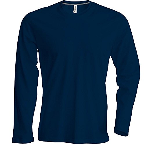 Preisvergleich Produktbild Kariban - Herren Langarm Rundhals T-Shirt / Navy, XXL