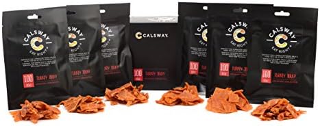 (Pack of 6) 100 Calories LEMON and PEPPER Taste TURKEY JERKY by Calsway