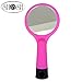 Detangling Brush with Mirror- No Tangle & Pain- Anti Static Soft Bristle- Massaging & Straightening Detangler- Rubberized Grip- Cool/ Cute Colors- Wet & Dry Detangle Comb- For All Hair Types (Pink) …