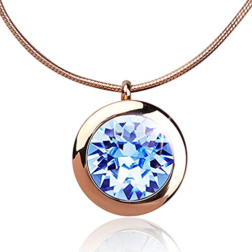CROWNSTARQI SW - Collana con Cristalli, Colore: Blue, cod. SW Necklace Blue