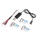 Produktbild 3 stücke 3,7 v 150 mah 30c lipo Batterie mit 3 in 1 USB ladegerät für h20 h20h rc Mini Hubschrauber Drone Quadcopter