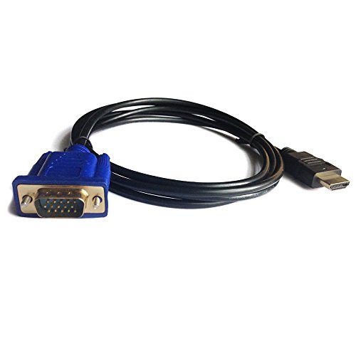 HDMI zu VGA Kabel, ruitexun 1,8 Meter neuen HDMI Gold Stecker zu VGA Stecker D-Sub HD 15 Pin M/M Adapter Stecker Kabel für Laptop PC LCD HD TV 6 Füße (schwarz) - 2