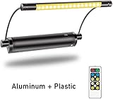 Lampe Murale LED Sans fil Alimentée par Piles Applique avec Télécommande Lampe LED Flexible Eclairage Tableau Pile avec Têtes Rotatives Minuteur Variateur D'intensité pour Cadre Tableau Salon-Noir