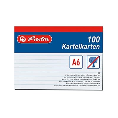 herlitz 1150606 Fiches Bristol Format A6 lignées