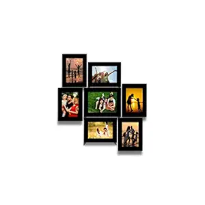 E Deals Set of 7 Collage Synthetic Framed with Acrylic Glass - self Installation Photo Frame (5 InchX 7 Inch-1, 4 InchX 6 Inch-6)