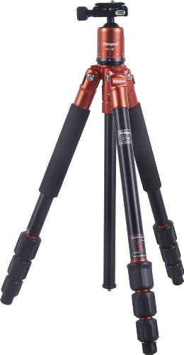 Rollei C4i - Kompaktes Aluminium Stativ inkl. Panorama-Kugelkopf und Stativtasche - Arca Swiss kompatibel - Orange