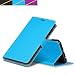 Produktbild Huihai Wiko Lenny4 Hülle Case, Cass Textur Lederhülle Blau PU Leder Flip Tasche Handyhülle, mit Ständer Funktion Schutzhülle für Wiko Lenny 4 (5.0 Zoll)