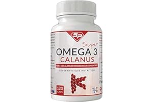 SUPER OMÉGA 3 CALANUS • Nouvelle génération d'oméga-3 • 100% pur • SDA + EPA + DHA • Issus de CALANUS finmarchicus • ASTAXANTHINE • Pour 1 MOIS • SuperPhysique Nutrition