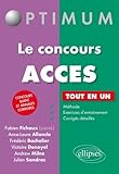 Le Concours ACCES Tout en Un Concours Blanc et Annales Corrigées