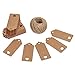 Produktbild prochive 9 x 4 cm Kraft Paper hohles Herz Geschenk Tags Etiketten für Hochzeit, Gepäck, Presents, Preis mit 20 Meter Jute Bindfäden, 100 pcs, braun