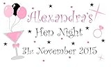 21 PERSONALISED party bag labels/stickers - Hen Night or Hen Party any text