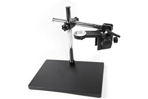 BURUIYOTEN Einzel Stahl Arm Boom StäNder FüR Stereo Mikroskope Rohr Halter Digital Mikroskop Stativ Lift Halterung Werkzeug Bracket Heavy Duty Halte Labor TischstäNder Standplatz Justierbare UnterstüTzung Holder