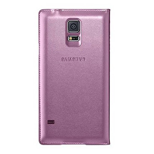 Samsung S-View - Funda para m  vil Galaxy S5  Inteligente  permite controlar funciones como la c  mara  las notificaciones o las llamadas entrantes  impermeable   cloro rosa- Versi  n Extranjera