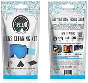 Ripclear Ski/Snow Goggle Lens Cleaning Kit - Lens Cleaner, Microfiber Cloth, Goggle Bag