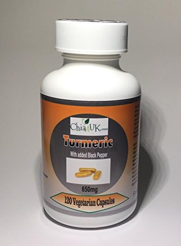 Chia4uk Ltd Turmeric Curcumin 1000mg, 120 Capsules (Upto 4 Months Supply) with Added Black Pepper High Strength Vegetarian Vegan (HPMC) Quality Made in UK |