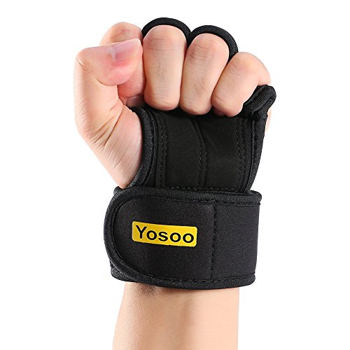 Yosoo Training Crossfit Grips, Fitnesshandschuhe mit Handgelenkschutz für Männer oder Frauen Gewichtheben Krafttraining Turnen, mit Micro Fiber Polsterung zu Vermeiden Schwielen - 2