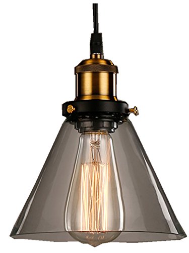 Preisvergleich Produktbild Cystyle Industrie Retro Hängelampe Glas Shade Anhänger Deckenleuchten für Küche Loft Schlafzimmer Office Home Dekorative (Stil 2)