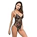 Produktbild Senoly Damen Babydoll Spitzen Transparent Sleepwear Reizwäsche Unten Offen Unterwäsche und Strümpfe Jumpsuit