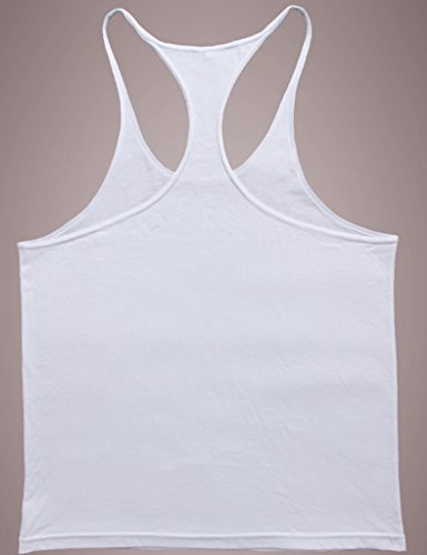 Musclealive Herren Fitnessstudio Stringer Unterhemd 1 cm Strap dehnbares Material aus Baumwolle - 2