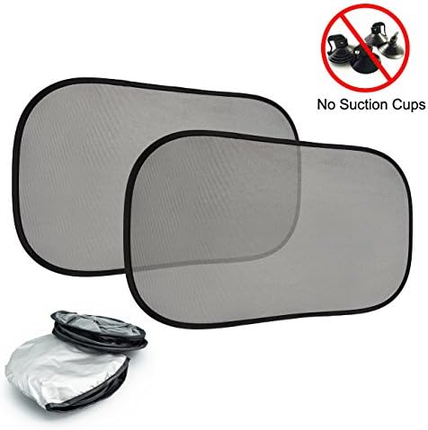 Car Sun shade for Side and Rear Window(2 Pack) – Auto Sunshades 20''X12''- No Suction Cups, Easy to Install, Protection Your Car Interior Trim and Passengers seat from sun glare and heat.