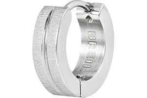 BREIL Collezione LOOP, Orecchini Uomo in Acciaio, Gioiello idee regalo uomo