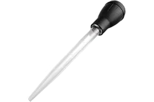 XJKLBYQ Turkey Baster Barbecue Rubber Head Plastic Pipette Meat Baster Syringe BBQ Drip Tube Black, Rubber Head Plastic Pipette