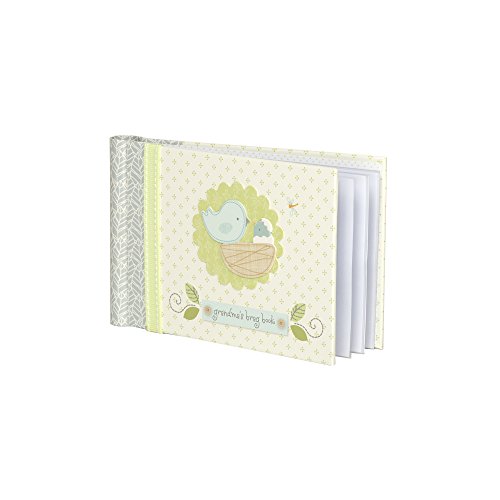 CR Gibson Grandma's Brag Book/Baby Photo Album -- Newborn Baby Gift Set / Keepsake / Memory Book / Baby Journal (Nest)