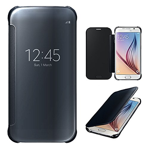 Xtra-Funky Range Samsung Galaxy A5 (2017 Model) - Smart Date/Time View Mirror Shiny Flip Hard Case Cover With Sleep/Wake Function - Midnight Blue