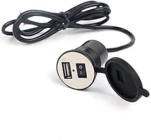 vheelocityin waterproof bike/motorcycle usb charger on/off button- Black