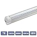 Produktbild OUBO 120cm LED Leuchtstoffröhre komplett Set mit Fassung kaltweiss 6500K 18W 1900lm Lichtleiste T8 Tube mit klarer Deck Deckenleuchte