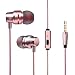 Produktbild In Ear Stereo Kopfhörer Kopfhörer, MuSheng 3,5 mm Stereo Verstellbar Sport Headset Super Bass Musik Kopfhörer Ohrhörer mit Mikrofon (Roségold)