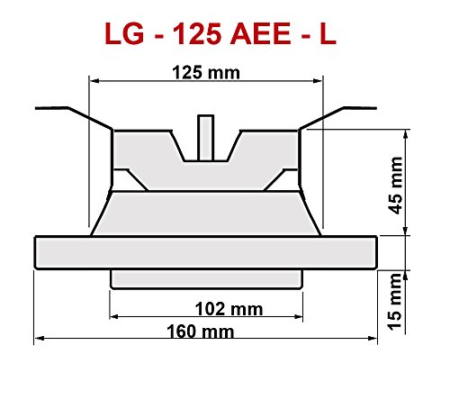Edelstahl Abluftventil LG – 125 AEE L Deckenventil DIN 125 Deckenlüfter - 4
