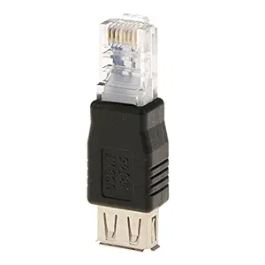 Sellbury RJ45 Male to USB AF A Female Adapter Socket LAN Network Ethernet Router Plug