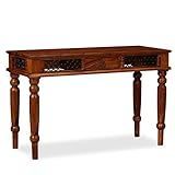 schreibtisch holz massiv harlem sheesham 110x60 laptoptisch bürotisch holztisch Mit 1 Schublade vidaXL Schreibtisch Sheesham Holz Palisander Konsolentisch Computertisch