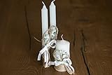  Velas decoracion, Velas estilo rustico boda,set de 3,arpillera y encaje,modernos y elegantes, un detalle imprescindible de la boda