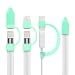 Produktbild MoKo Apple Pencil Stift Kappehalter - Premium soft Silikon Schutzkappe/ Schreibfeder-Abdeckung/ Halterung / mit Spitzen Ersatzspitzen Halter für Apple iPad Pro Pencil, Fluoreszenz Grün