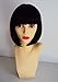Deluxe Jessie J Black Bob Blunt Fringe Heat Resistant Fashion Wig