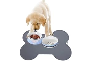 CEASELESLY Tappetino cibo cane,Tappetino Ciotola per Cani e Gatti in Silicone,Tappetino lettiera gatto,Impermeabile Antiscivolo a Prova di Fuoriuscita per Cibo e Acqua, Facile da Pulire