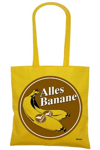 Preisvergleich Produktbild BAGzilla - Alles Banane Baumwolltasche, Jutebeutel, Stofftasche, gelb