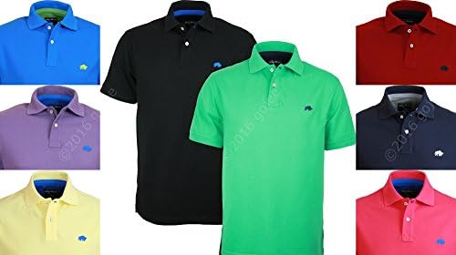 Raging Bull Men's New Signature Polo Shirt, Black, Medium