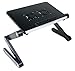 Produktbild Qiaoba- Die Couch Notebook Lapdesk Aluminiumlegierung Schreibtisch faltbar, Schwarz