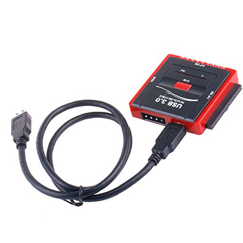 WANLONGXIN WLX-888U3IS-DE USB 3.0 zu SATA und IDE Festplatte Konverter Adapter Kabel Set mit Power Adapter für 2.5/3.5 Zoll SATA IDE Festplatte - 5