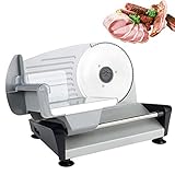 EINSATZBEREICH: In der Regel gilt eine gute Ausstattung als das Herz jeder Küche: sowohl zu Hause als auch beruflich. Dies erleichtert die tägliche Zubereitung von Mahlzeiten und ermöglicht es Ihnen, mehr Zeit mit Ihren Lieben für deren Verzehr zu verbringen. Egal, ob Sie ein Gerät für Ihr Zuhause, Restaurant oder Geschäft suchen, Sie werden zufrieden sein! Die maximale Leistung unseres Gerätes beträgt 400W. Ein sicherer Allesschneider mit hochwertigen Edelstahlklingen ermöglicht es Ihnen, auc