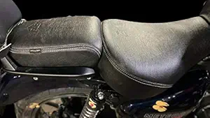 Sahara Seats Leatherette Cushion Seat Cover for Royal Enfield Meteor 350 Fireball, Stellar, Supernova (Black)