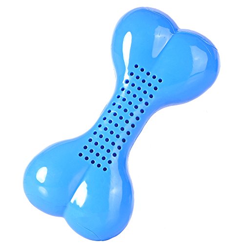 SlowTon-Pet-Dog-Chew-Toy-Arctic-Cooling-Freeze-Fetch-Food-Teething-Chew-Puzzle-Training-Dumbbell-and-Teeth-Cleaning-Treat-Tooth-Gums-Massage-Grinding-Rubber-Chew-Toy-Bone-for-Pet-Dogs-Pals