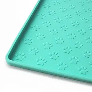 Ptlom Pet Placemat for Dog and Cat, Mat for Prevent Food and Water Overflow, Suitable for Small, Medium and Big Pet 18