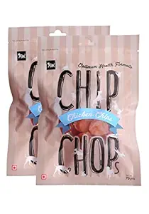 Chip Chops Dog Treats Favorite Flavors Available in Multi Packs for Strong and Healthy Dog (Chicken Chips, 70gm Each, Pack of 2)