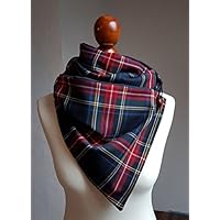 HNR3 Wickelschal ✿Tartan✿ marine